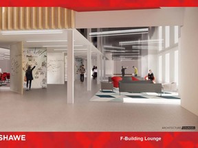 Artist rendering illustrating the $58 million Innovation Village project Fanshawe College hopes to build in three phases at its Oxford Street campus between 2020 and 2023.