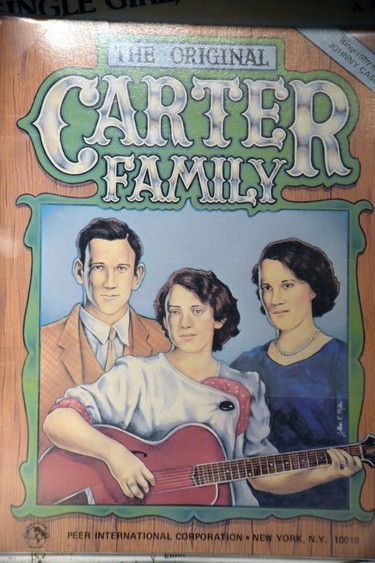 A poster at the Birthplace of Country Music Museum in Bristol, Virginia, pays tribute to the original Carter Family, A.P. Carter, wife Sara and sister-in-law Maybelle. (Wayne Newton photo)