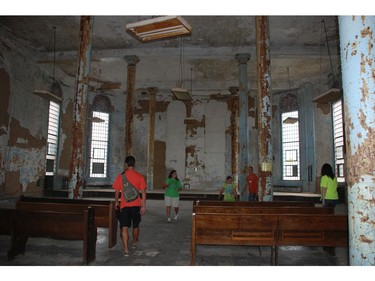 The 6th floor chapel of the Ohio State Reformatory that confined 155,000 men between 1896 and 1990. Shut down as inhumane, it's now being preserved as an historical site, attracting history buffs, ghost hunters and fans of The Shawshank Redemption movie filmed here. (BARBARA TAYLOR, The London Free Press)