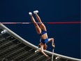 Canada's Alysha Newman competes in the Women's pole vault during the IAAF Diamond League competition on August 24, 2019 at the Charlety stadium, in Paris.