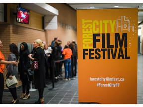 Crowds lined up for the Forest City Film Festival in 2018.