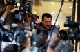 Italian Interior Minister and leader of the League party Matteo Salvini speaks to the media at the end of a meeting with Lega Nord's deputies, as Italian Senate is due to set a date to hold a no-confidence vote in the government in Rome, Italy, August 12, 2019. (REUTERS/Remo Casilli)