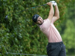 Paul Barjon hits off the 14th tee at the Highland Country Club during the Canada Life Pro-Am tournament in London, Ont. on Tuesday Sept. 10, 2019. (Derek Ruttan/The London Free Press)