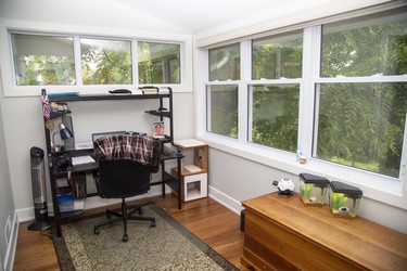 The former porch at 270 Huron St. was converted to an office. Derek Ruttan/The London Free Press
