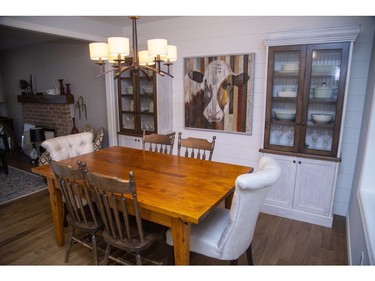 Dining room at 51 Cowan Ave. was renovated by Millennium Construction and Design Inc. in London, Ont. (Derek Ruttan/The London Free Press)