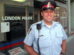 A young Peter Paquette is shown in the Free Press file photo. He was hired by London police in 1991 and has risen to the rank of sergeant.