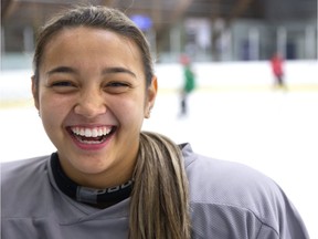 Nicole Gosling, is the captain the London Jr. Devilettes and a possible future star in the NCAA and Hockey Canada. (Mike Hensen/The London Free Press)