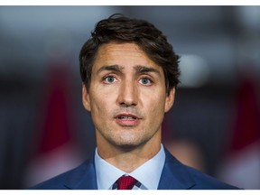 Federal Liberal Leader Justin Trudeau makes an announcement Toronto Don Valley Hotel and Suites in Toronto on Friday Sept. 20, 2019.