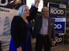 Lianne Rood, Conservative MP-elect for Lambton-Kent-Middlesex, celebrates with Bev Shipley, the just-retired Tory who'd held the federal riding since 2006. (Louis Pin/Postmedia News)