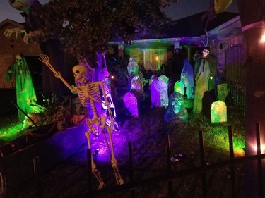 There is a large yard display and haunted garage on display Oct. 17, 18, 25, 26 and 31, 7-10 p.m. at 92 Dartmouth Dr. (Photo by Steven Clark)