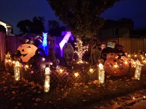 There is a large yard display and haunted garage on display Oct. 17, 18, 25, 26 and 31, 7-10 p.m. at 92 Dartmouth Dr. (Photo by Steven Clark)