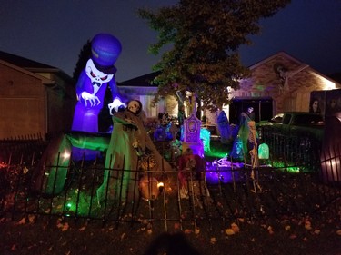 There is a large yard display and haunted garage on display Oct. 17, 18, 25, 26 and 31, 7-10 p.m. at 92 Dartmouth Dr. (Photo by Steven Clark)