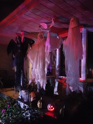 Spooky house ready for trick or treaters on Kimberley Ave.