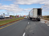 One person is dead after a crash on Hwy. 401 west of London on Friday Oct. 18, 2019. (OPP photo)