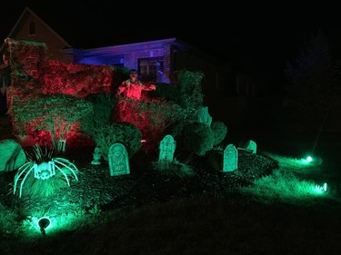James and Lindsay Culford have set up this spooky Halloween yard display at 729 Longworth Rd.