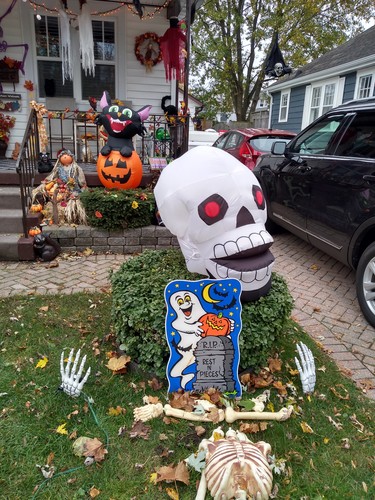 Scary display at 111 Raywood Ave.