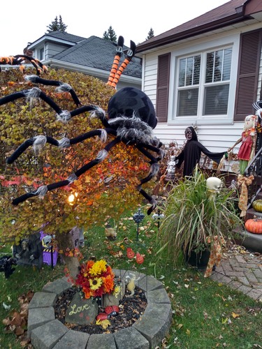 Scary display at 111 Raywood Ave.