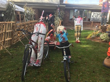 The Stanfords invite you to drive by 12 Havenridge Crescent in Oakridge to meet their Zombies!