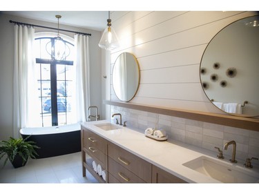 Upstairs bathroom of 2397 Meadowlands Way in London, one of the Dream Lottery prizes. (Derek Ruttan/The London Free Press)