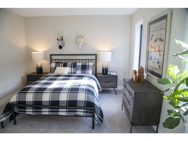 Bedroom of 2397 Meadowlands Way in London, one of the Dream Lottery prizes. (Derek Ruttan/The London Free Press)