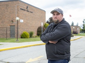 Greg Fentie is fighting the closing of Springfield elementary school in Springfield. (Derek Ruttan/The London Free Press)