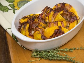 Prosciutto-wrapped squash. (Derek Ruttan/The London Free Press)