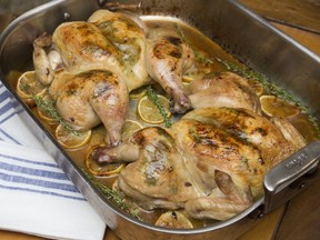 Roast Herbed Chicken is spatchocked for faster cooking. Derek Ruttan/The London Free Press
