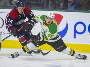 Antonio Stranges of the London Knights. (Mike Hensen/The London Free Press)