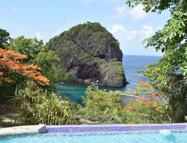 It's a gorgeous tropical view from the infinity pool of a Young Island suite showing Fort Duvernette located on a tiny island to the south.

St. Vincent and the Grenadines 2019
BARBARA TAYLOR THE LONDON FREE PRESS/POSTMEDIA NEWS