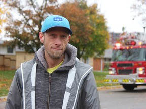 Ian Puppe is a west London resident who on Friday helped get an elderly couple out of a home at the corner Base Line Road and Southcrest Drive that was on fire. (Jonathan Juha, The London Free Press)