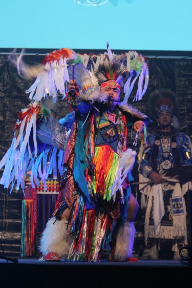 The second annual Atlohsa Peace Awards kicked off with an Indigenous song and dance performance at RBC Place London on Thursday, Nov. 7, 2019. DALE CARRUTHERS / THE LONDON FREE PRESS