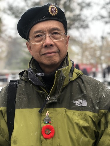 “Being an ex-member of the armed forces, I come here every year to pay tribute to all our fallen soldiers and people who have served in the armed forces. That’s the least that we all can do.” -Retired Canadian Armed Forces Capt. Albert Mok (JONATHAN JUHA, The London Free Press)
