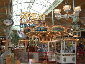 An operating vintage Italian carousel is at the food court at Great Lakes Crossing Outlets. Jim Fox