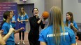 Tessa Virtue, centre, participates in an activity in Woodstock on Thursday at Calvary Church for the second GROWgirls event. About 600 Grade 9 female students from all Oxford County high schools took part in several activities aimed at emplowment. (Greg Colgan/Postmedia Network)