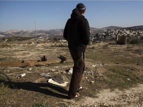 A Jewish man stands in the Israeli Settlement of Kedumim on November 19, 2019 in Kedumim, Israel. US Secretary of State Mike Pompeo announced that the US no longer considers Israel's West Bank settlements a violation of international law, reversing several decades of American foreign policy.