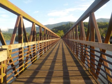 Virginia's James River Foot Bridge is dedicated to William T. Foot, an Appalachian thru-hiker and former president of the Natural Bridge Appalachian Trail Club. 
IAN NEWTON/Special to Postmedia News
Appalachian Trail 2019