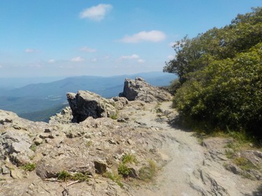 The cliffs of Virginia could be steep and unnerving but also provide hikers with a beautiful Virginia view. 
IAN NEWTON/Special to Postmedia News
Appalachian Trail 2019