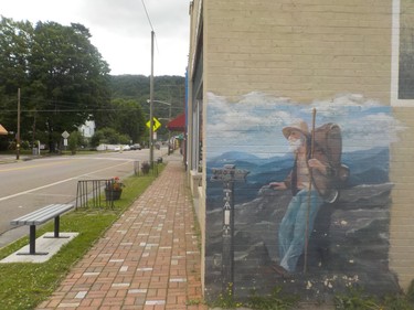 The well known hiker town of  Damascus, V.A. is flush with street art depicting scenes from the storied AT.
IAN NEWTON/Special to Postmedia News
Appalachian Trail 2019