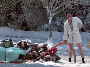 Cousin Eddie runs into a little bit of trouble in National Lampoon's Christmas Vacation.