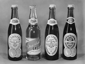 During the Second World War, Labatt's brands were Crystal Lager, Extra Stock Ale, XXX Stout and the award-winning India Pale Ale. (Courtesy: Brewed in the North: A History of Labatt's)