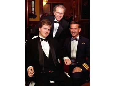 Londoner Jesse Davidson had one of his dreams come true when he and his father, John, met with astronaut Chris Hadfield, right, at Queens Park. The three were among 22 recipients of the Order of Ontario in 1996.