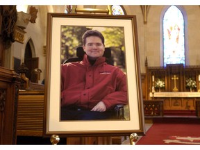 A photograph of Jesse Davidson that was part of the celebration of his life at St. Paul's Anglican Cathedral in November 2009. (Free Press file photo)