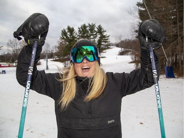 Katie McKeiver is excited Boler Mountain will be open from 10 a.m. to 5 p.m. Saturday and Sunday. It's the earliest Boler Mountain has opened in 30 years. Four runs will be open for skiers and snowboarders. (Derek Ruttan/The London Free Press)