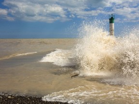 Lake Erie waves crash. (File photo)
