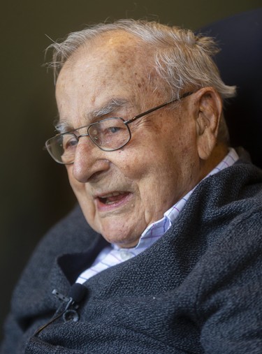 WWII veteran Stan Lee talks about his experiences as an airframe mechanic during the war. Lee kept a daily journal that gives an intimate glimpse of life during wartime.  Photograph taken on Friday November 1, 2019.  Mike Hensen/The London Free Press/Postmedia Network