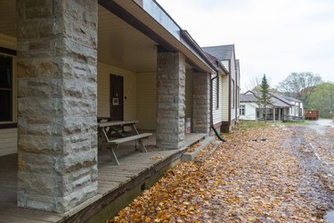 One of the original dormitories made for veterans that houses ReForest London and Thames Talbot Land trust at the site of the future Westminster Ponds Centre behind Parkwood hospital in London, Ont. 
Photograph taken on Sunday November 10, 2019. Mike Hensen/The London Free Press/Postmedia Network