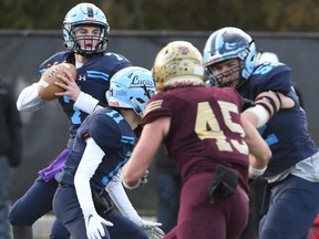London's A.B. Lucas Vikings in OFSSA Western Bowl action with the Huron Heights Warriors on Thursday, Nov. 28, 2019 at Ron Joyce Stadium at McMaster University in Hamilton. Huron Heights won the game 41-19. (Cathie Coward/Hamilton Spectator)