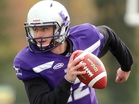 Western Mustangs quarterback Chris Merchant won the Hec Crighton Trophy as Canadian university football's best player Thursday in Quebec City. 
(Free Press file photo)