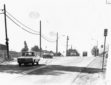 Trustees are worried about the safety of students crossing Highbury Avenue to get to Montcalm S.S., 1969. (London Free Press files)