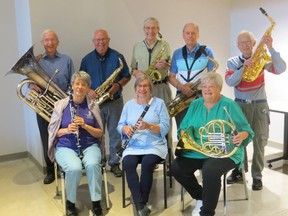 New Horizons The Originals (nine current members who joined in 1999): L to R: Annick Deakin, Barbara Belbeck, Trudy Rose. Standing L to R: Merrill Edmonds, Dale Inder, Stan Deakin, Gerry Fenwick, Raymond Chan